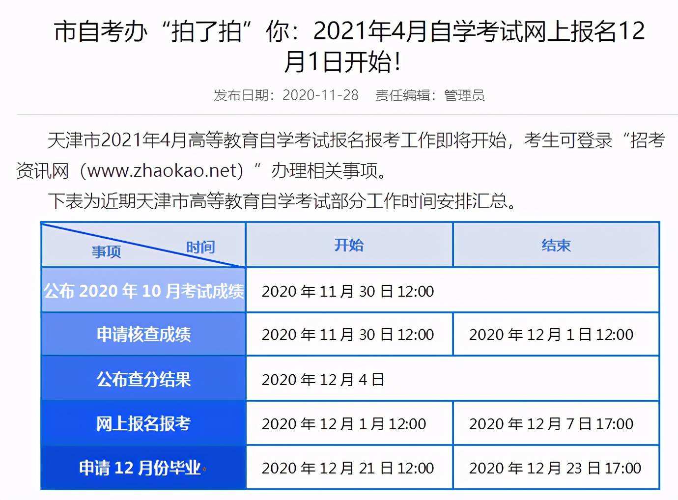 河北省十月自考时间表，河北10月自考成绩公布时间怎么样？
